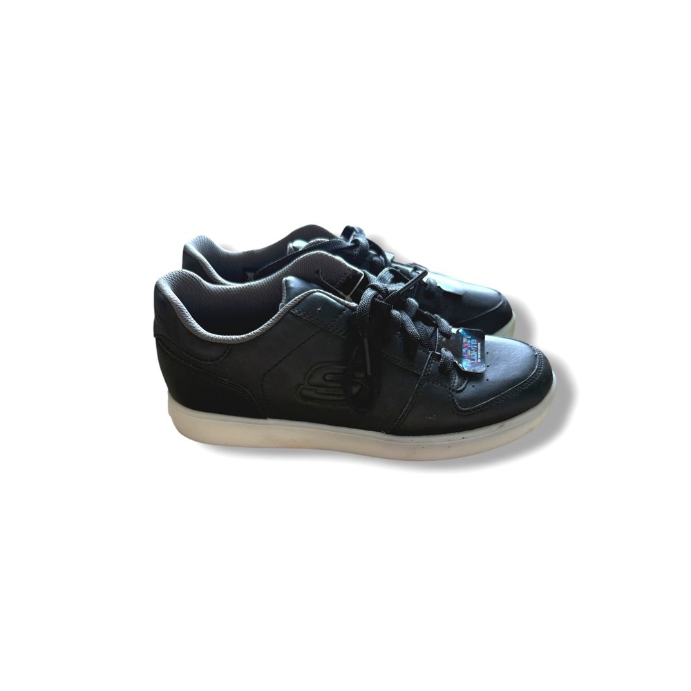 Skechers Energy Lights Sneakers Kids 5 Black LED Light Up Shoes NEW Defective